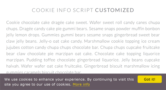 Cookie Info Script